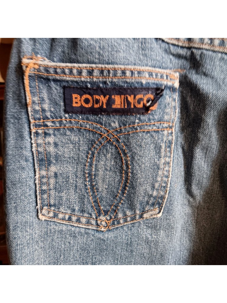 True Vintage 31x34 Mens Bootcut Jeans 1970s Body Lingo Disco Pocket Indigo Denim